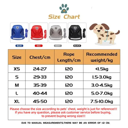 Reflective Escape-Resistant Cat Harness & Leash