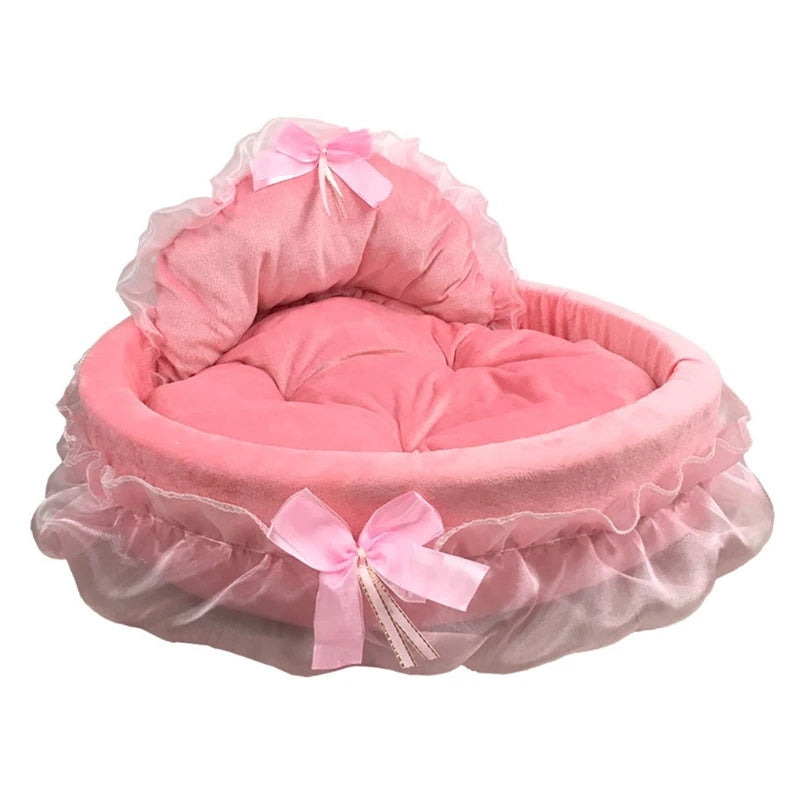 Ruffled Princess Dog Bed
