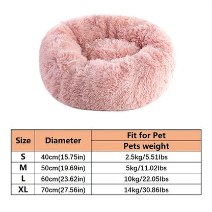 Plush Donut Calming Pet Bed