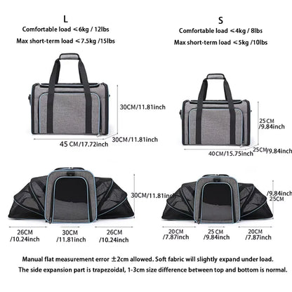 Pet Carrier Bag Foldable Small Dog Charter Carrying Cat Out Bag Expansion Pet Bag Mesh Breathable Expansion Foldable Handheld C