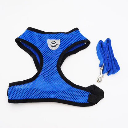 Breathable Mesh Small Pet Harness & Leash
