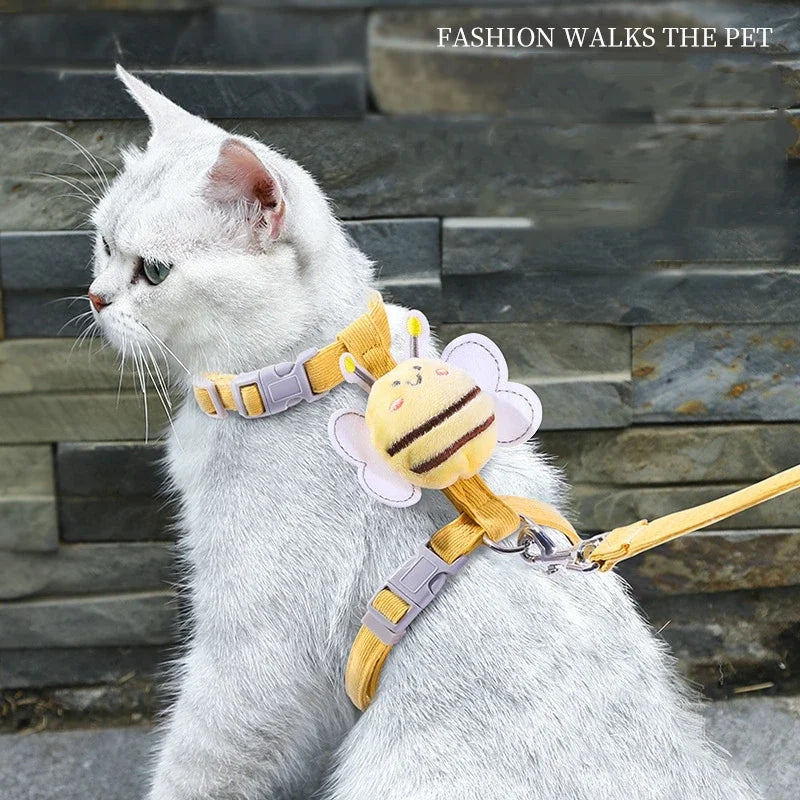 Bee-Themed Pet Harness & Leash Set
