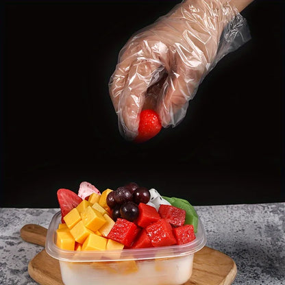 100/200/500PCS Disposable PE Gloves Plastic Gloves Terrace Pet Supplies Salon Catering Services Multi Purpose Household Tools