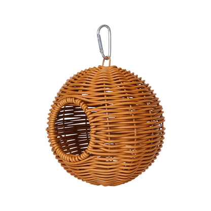 Parrot Nest Hanging Sleephouse Wicker Birdcage Accessory Natural Pet Supplies