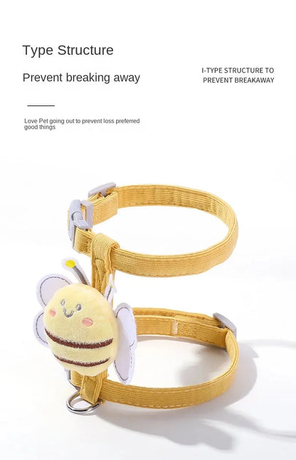 Bee-Themed Pet Harness & Leash Set