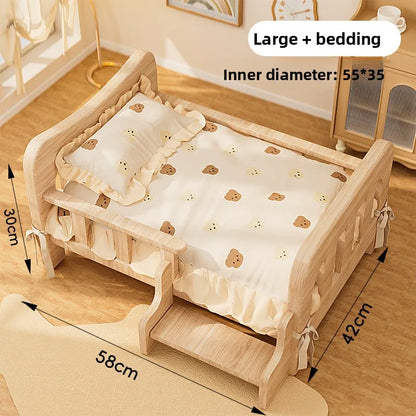 Solid Wood Pet Bed