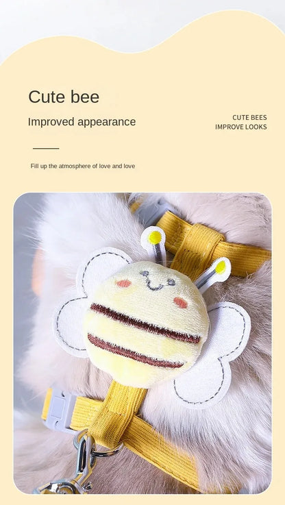 Bee-Themed Pet Harness & Leash Set